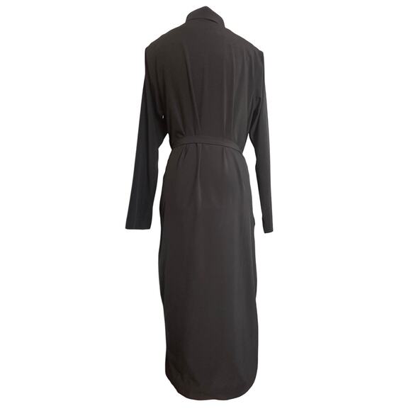 Athleta Urbanite Dress Sz M Black #846038 Travel Casual Comfort Work Momcore Tie - Picture 14 of 16